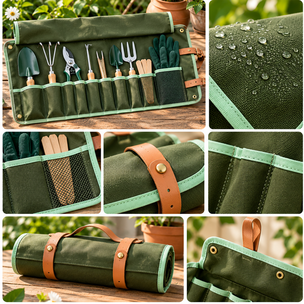 Roll-Up Canvas Tool Organizer