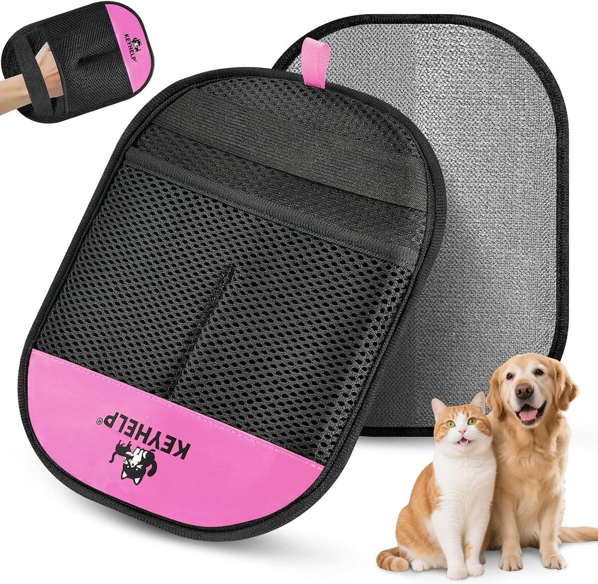 Pet Hair Removal Glove for Dog & Cat, Reusable Electrostatic Pet Hair Glove