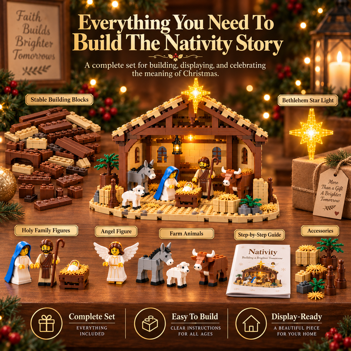 π Build The Christmas Story β Nativity Scene Building Block Set