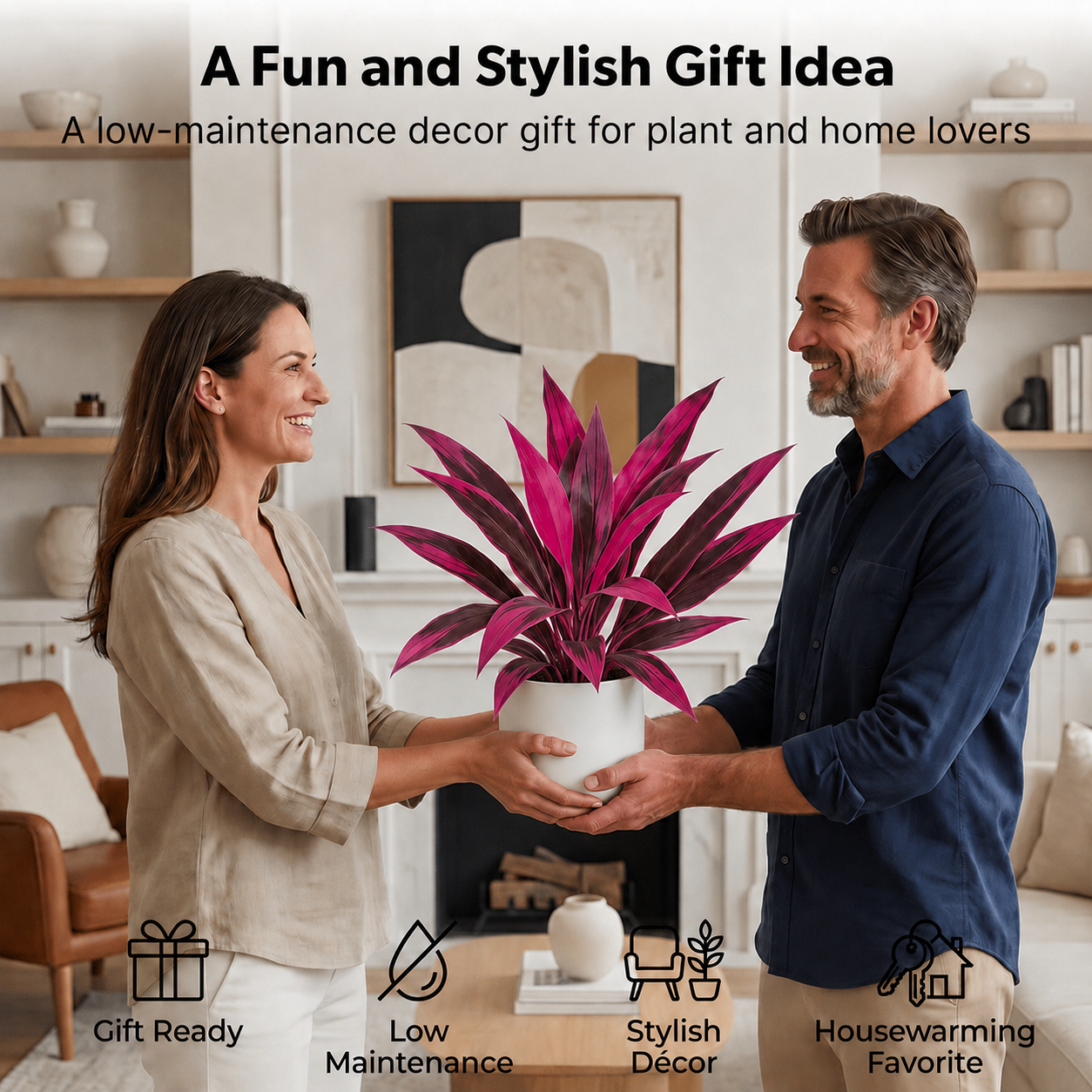 π Last Day 60% OFF - Artificial Boston Fern & Dragon's Blood Tree Plants
