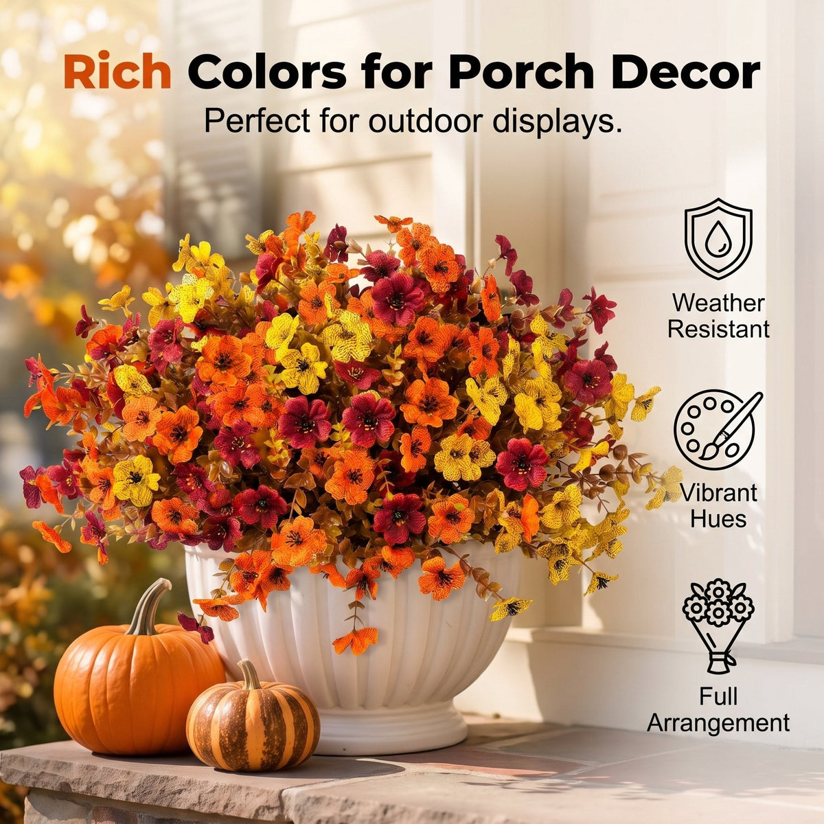 🧡🍂Last Day50% OFF —Artificial Autumn Violet Silk Flower Bouquet