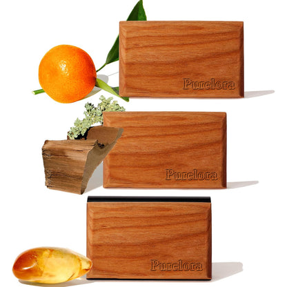 Purelora Premium Car Air Freshener – Wood Design, Essential Oil Fragrance, Includes Metal Clip