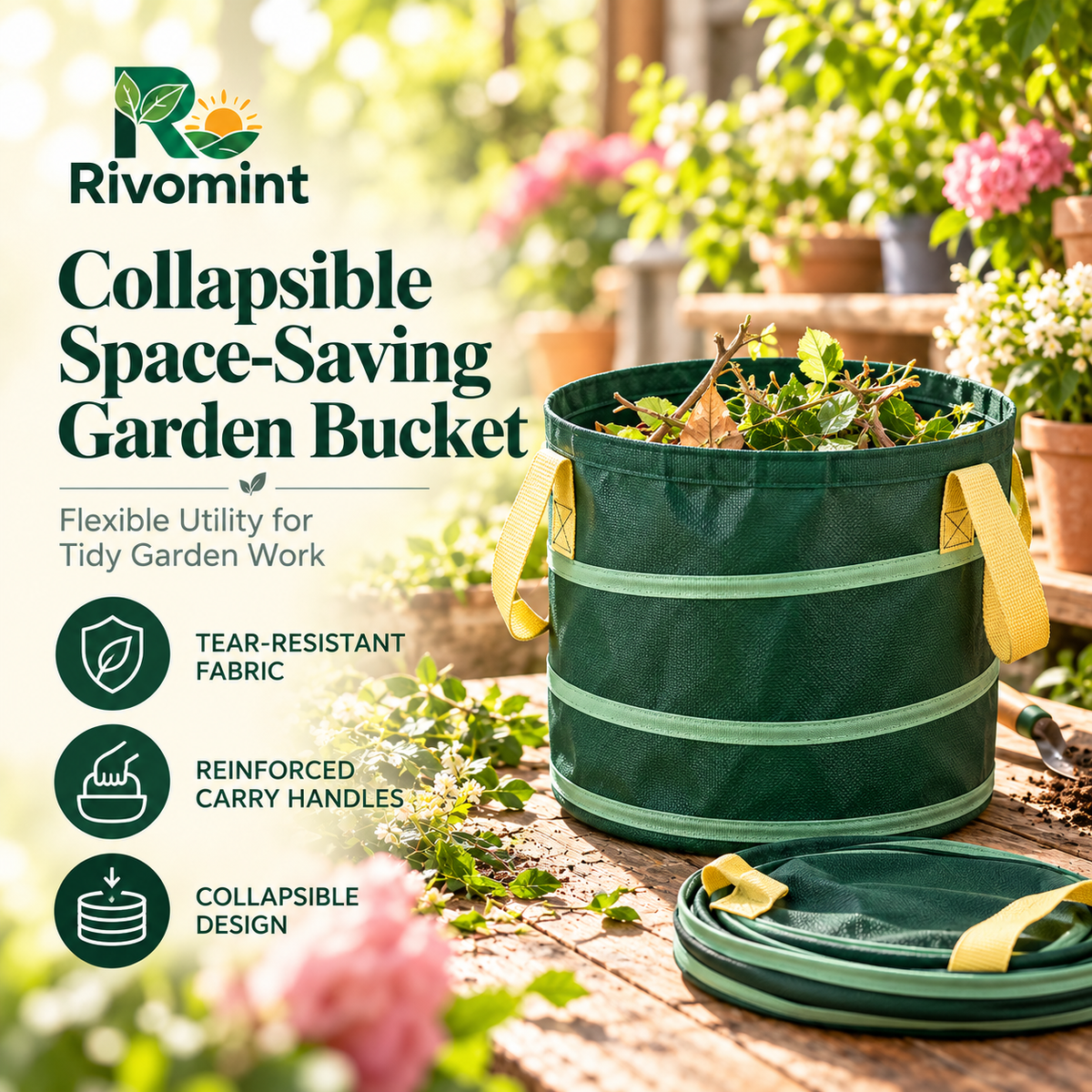 Collapsible Space-Saving Garden Bucket