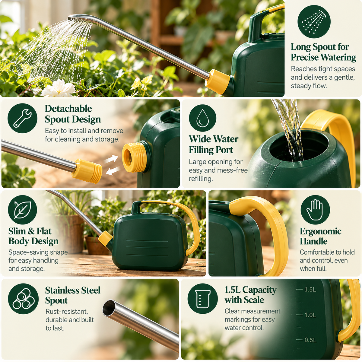 Long-Spout Detachable Watering Pot