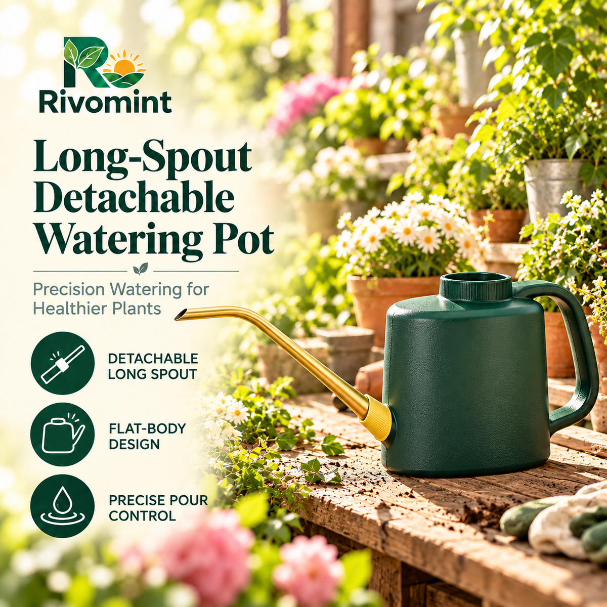 Long-Spout Detachable Watering Pot