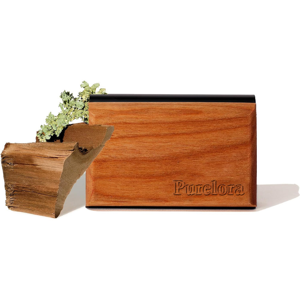 Purelora Premium Car Air Freshener – Wood Design, Essential Oil Fragrance, Includes Metal Clip