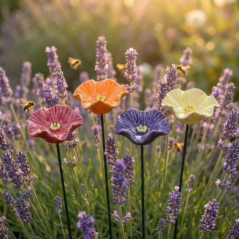 Bee-friendly garden water bowls