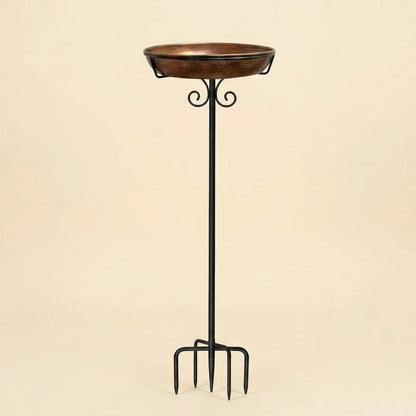 Copper-Coated Bird Bath