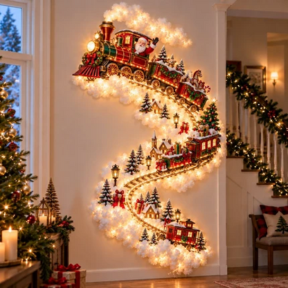 ✨Last Day 50% Off🎄 Christmas Magic Trail Wall Light – Festive LED Hanging Decor