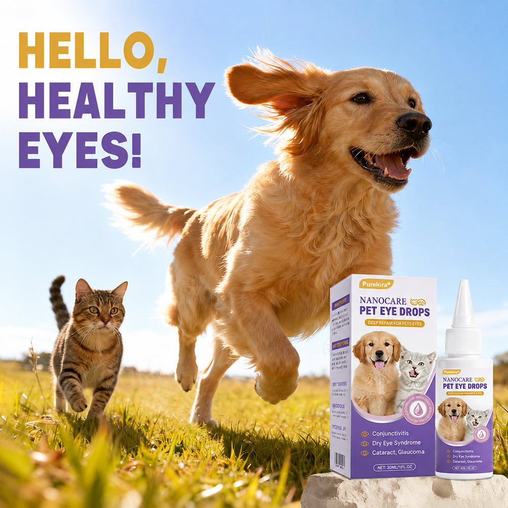 👩‍⚕️Purelora® NanoCare Pet Eye Drops ☑️ FDA Approved | Relieves Conjunctivitis, Dry Eyes, Cataracts, and Keratitis🐶 🐈️