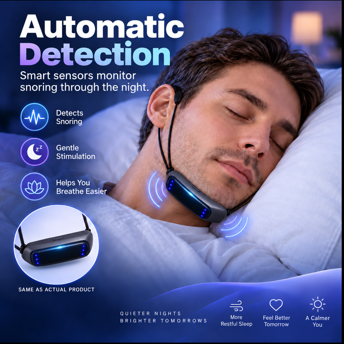 💤 Smart Anti-Snore Device. Stop Snoring, Start Sleeping Deeply.