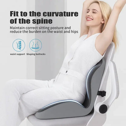 Ergonomic Memory Foam Seat Cushion with Lumbar & Back