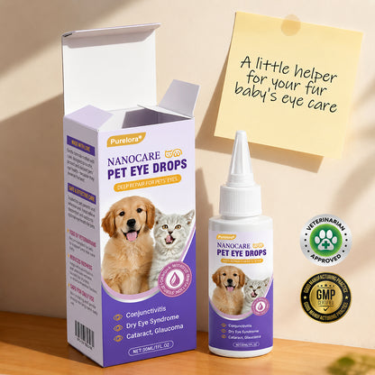👩‍⚕️Purelora® NanoCare Pet Eye Drops ☑️ FDA Approved | Relieves Conjunctivitis, Dry Eyes, Cataracts, and Keratitis🐶 🐈️