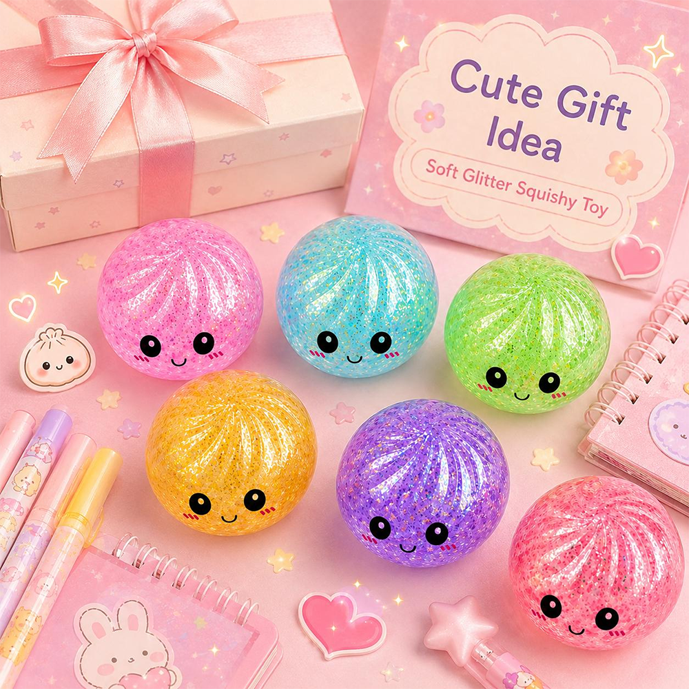 🌈 Sparkling Halloween Ghost Squeeze Toy | Soft Stress-Relief Toy | Portable Hand-Held Stress Reliever
