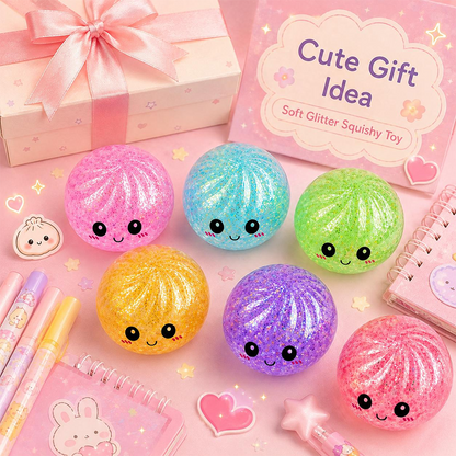 🌈 Sparkling Halloween Ghost Squeeze Toy | Soft Stress-Relief Toy | Portable Hand-Held Stress Reliever