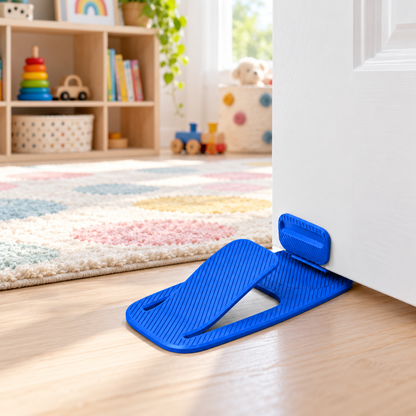 Flexible door stopper—a rental essential; no installation required, suitable for various settings.