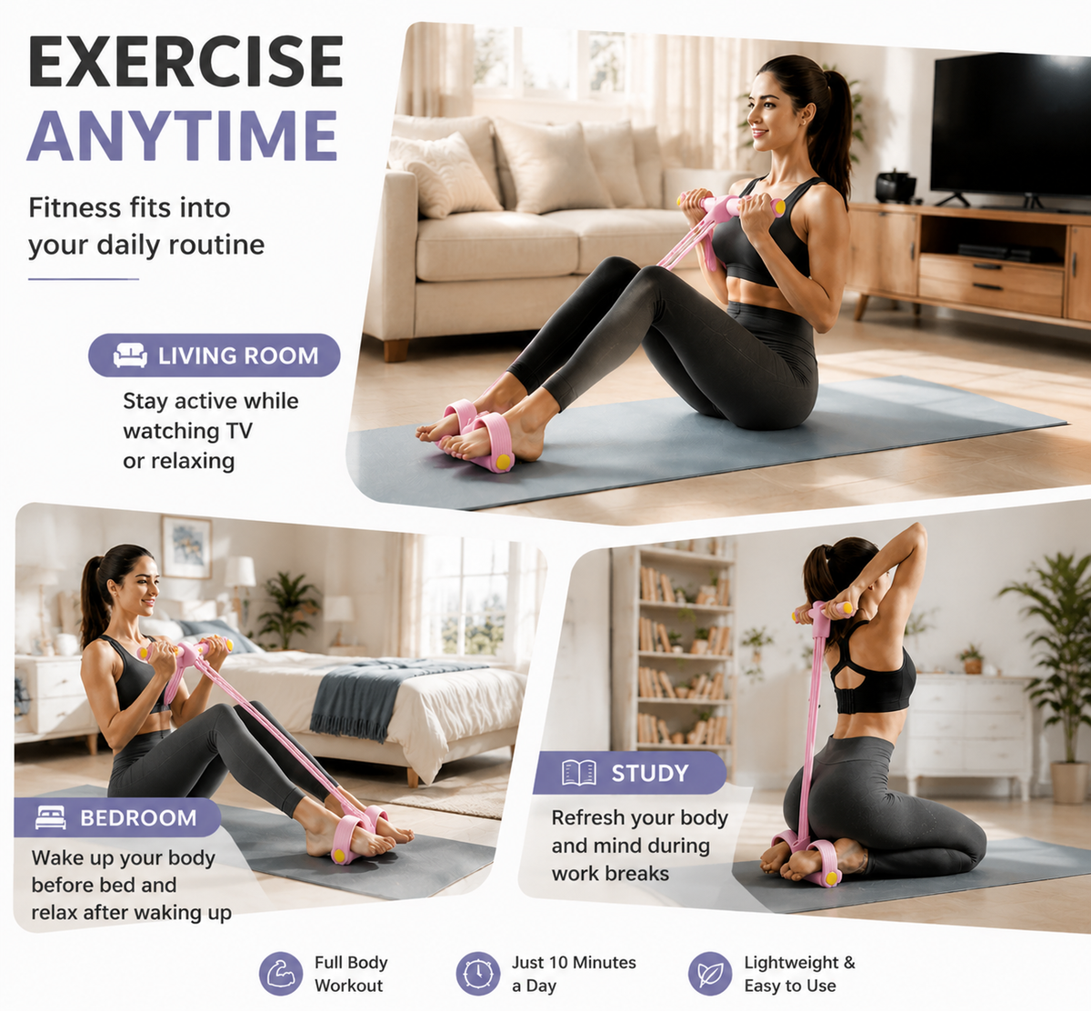 Purelora® 🏋️Multi-functional Pedal Resistance Band Trainer