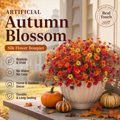 🧡🍂Last Day50% OFF —Artificial Autumn Violet Silk Flower Bouquet
