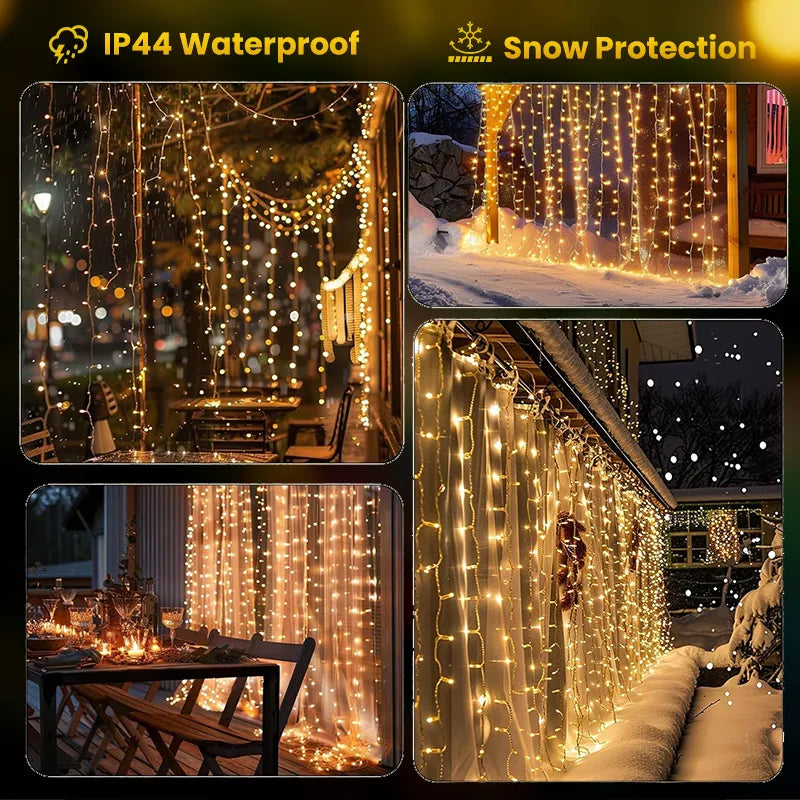 Remote-Control Led Curtain Light-9.8*9.8 FT