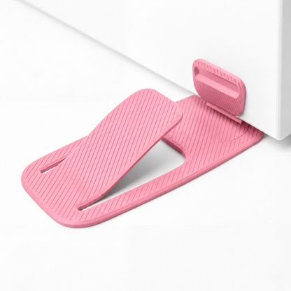 Flexible door stopper—a rental essential; no installation required, suitable for various settings.