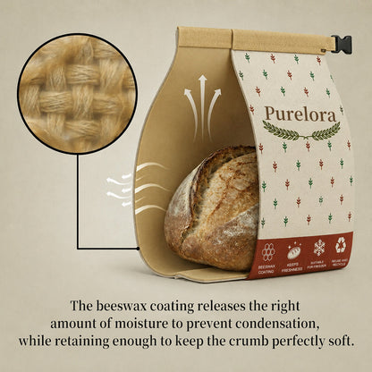 Beeswax and 100% cotton bread bags — Premium