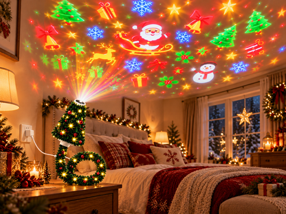 Plug and Play Hd USB Christmas Tree Projector with 6 Festive Scenes