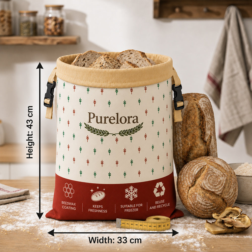 Beeswax and 100% cotton bread bags — Premium