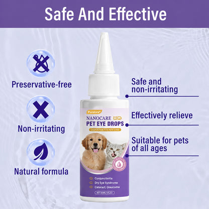 👩‍⚕️Purelora® NanoCare Pet Eye Drops ☑️ FDA Approved | Relieves Conjunctivitis, Dry Eyes, Cataracts, and Keratitis🐶 🐈️