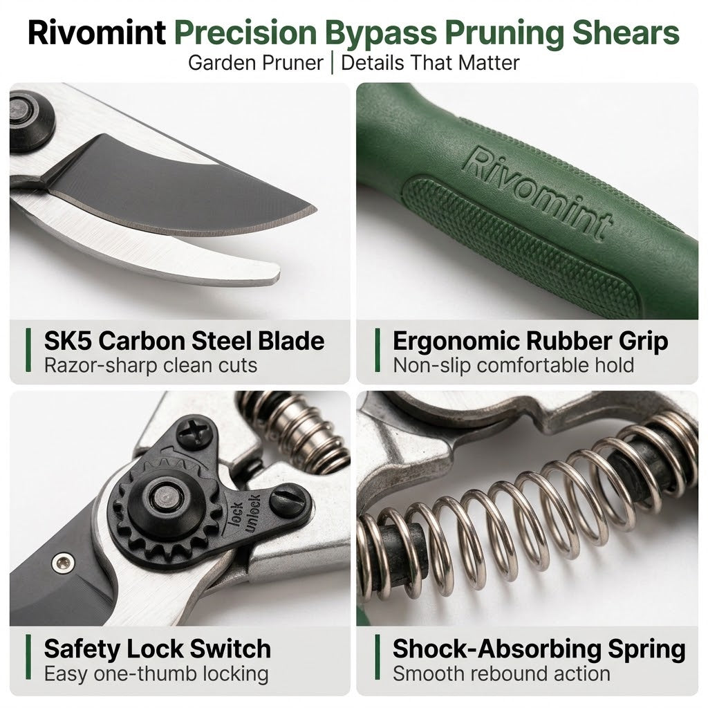 Precision Bypass Pruning Shears