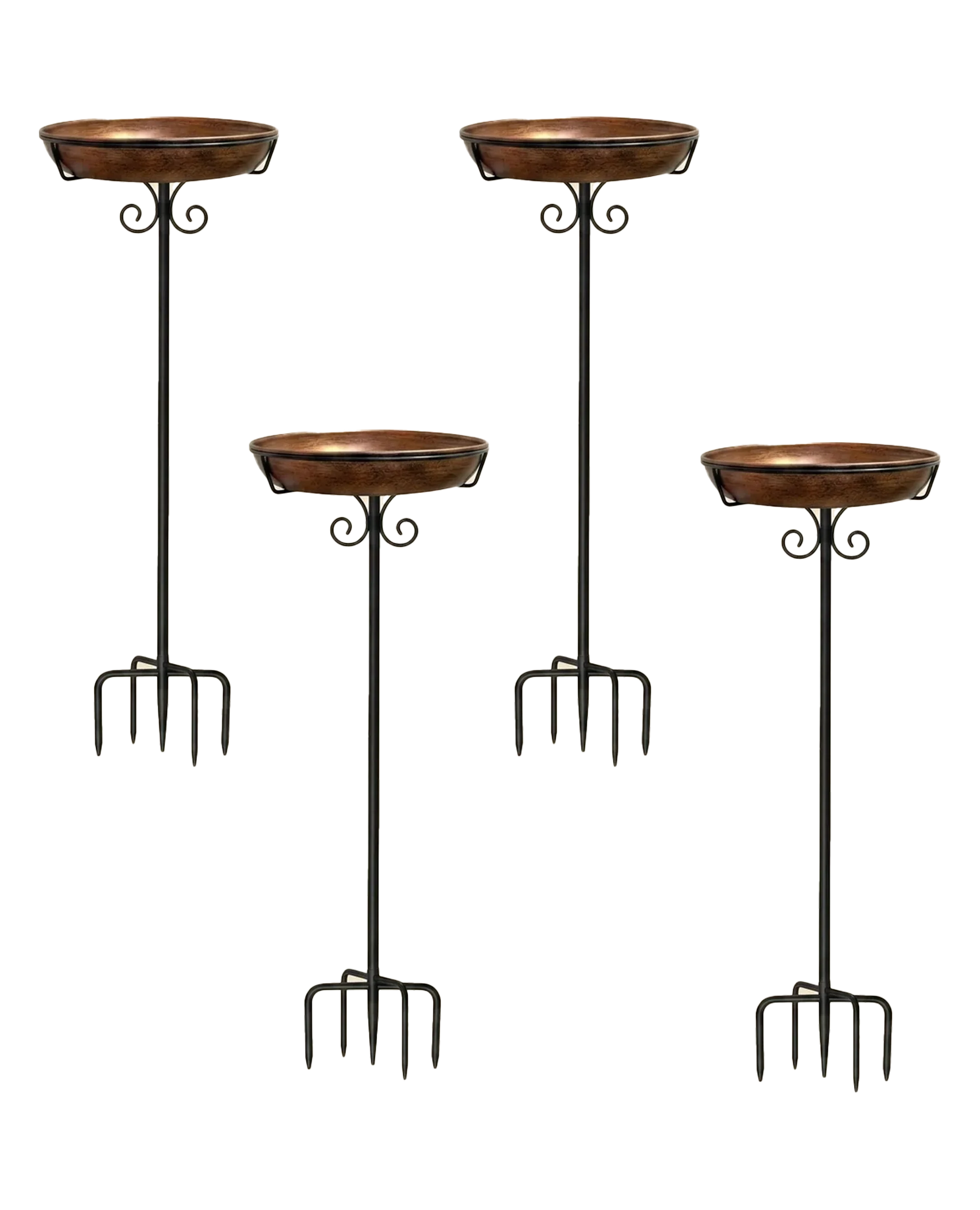 4 Gecko Birdbaths