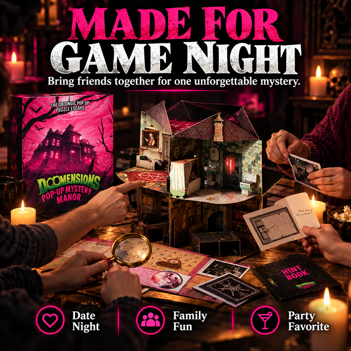 🕵️ 50% OFF Mystery Manor 3D Pop-Up Game – Solve the Murder, Uncover the Truth