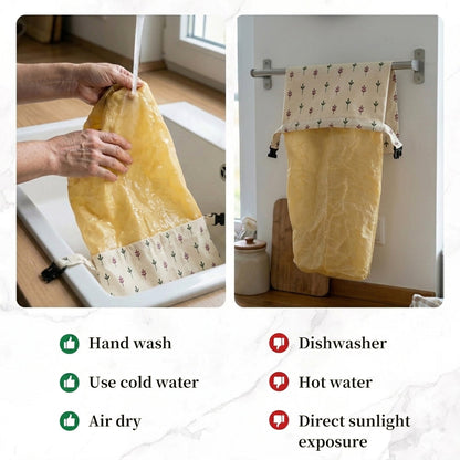 Beeswax and 100% cotton bread bags — Premium