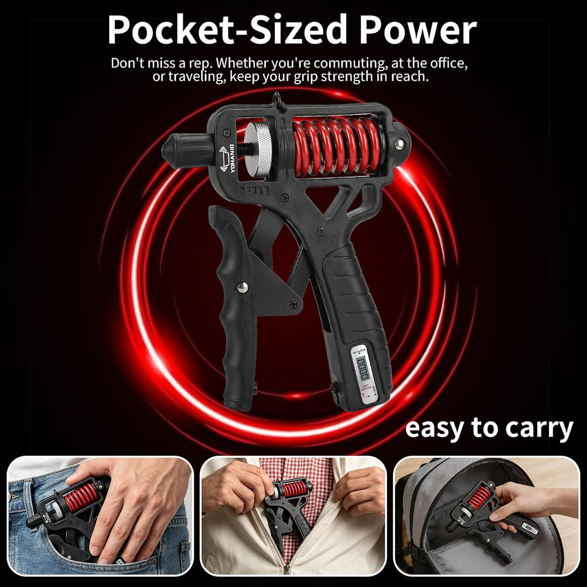 🥳2026 HOT SALE🥳💞50K+ SOLD! 💪✊ 49% OFF! Adjustable Hand Grip Strengthener with Counter – rotary resistance, textured grip. Train fingers & forearms anywhere! 🏋️✅