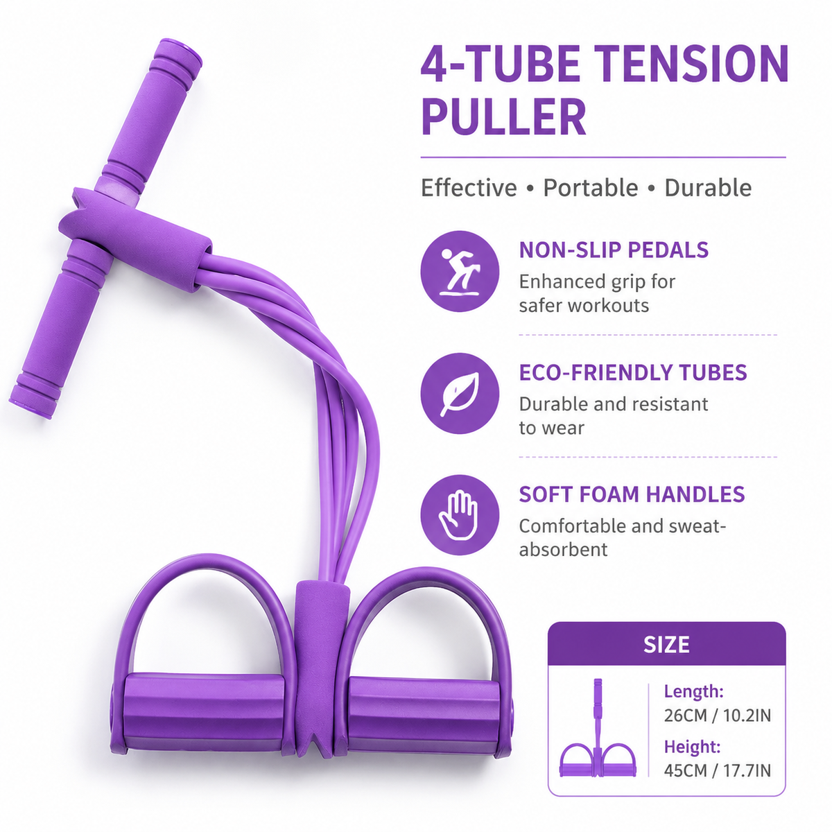 Purelora® 🏋️Multi-functional Pedal Resistance Band Trainer