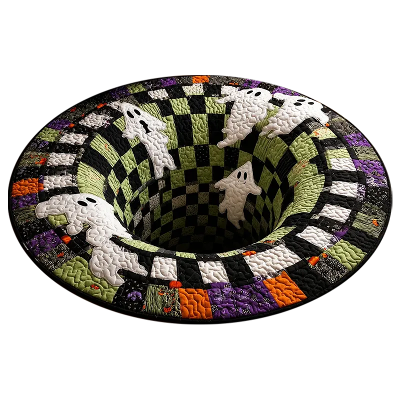3D Vortex Halloween Rug: Watch Your Step… If You Dare!