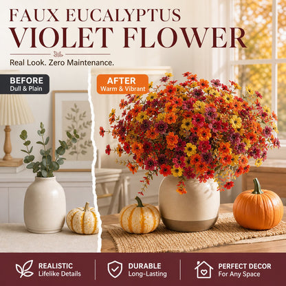 🧡🍂Last Day50% OFF —Artificial Autumn Violet Silk Flower Bouquet