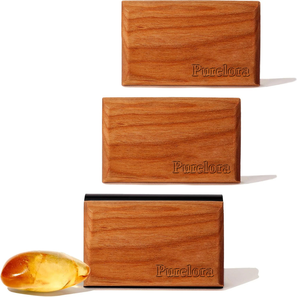 Purelora Premium Car Air Freshener – Wood Design, Essential Oil Fragrance, Includes Metal Clip