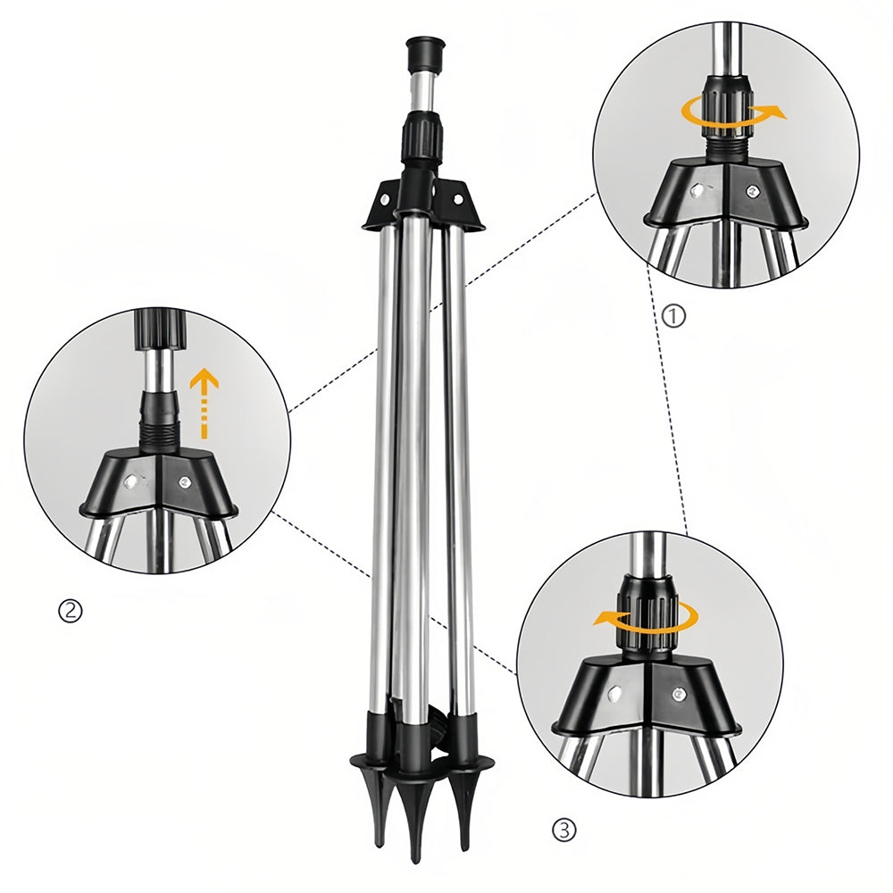 Rotating Tripod Sprinkler + Threaded Quick Connector (3/4“)