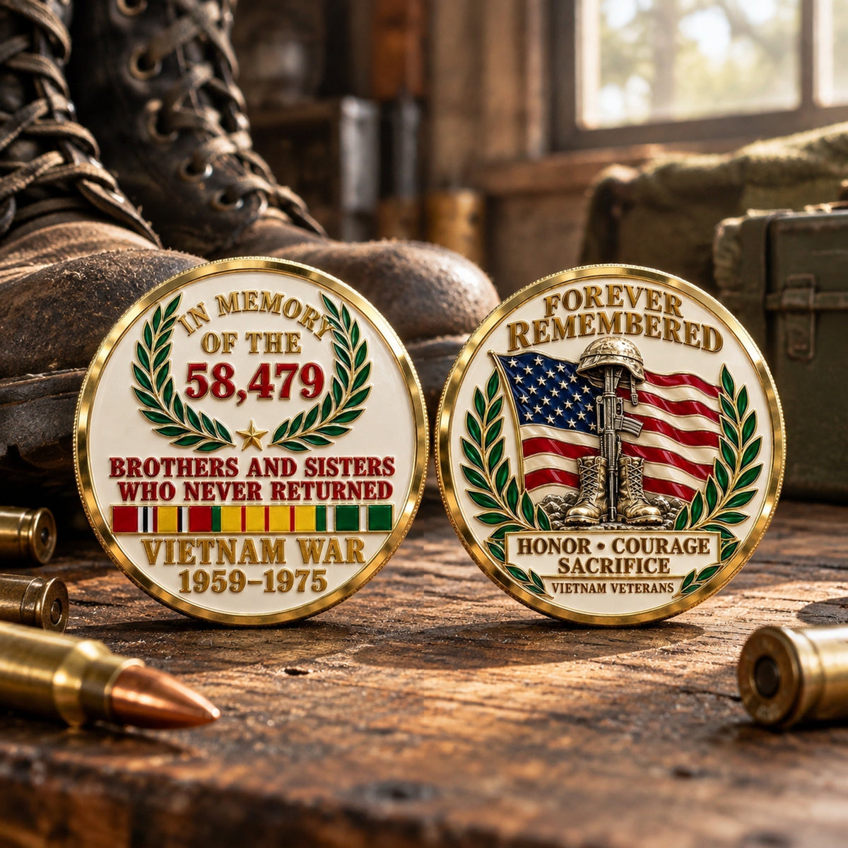 Forever Remembered — Vietnam War Memorial Commemorative Medallion