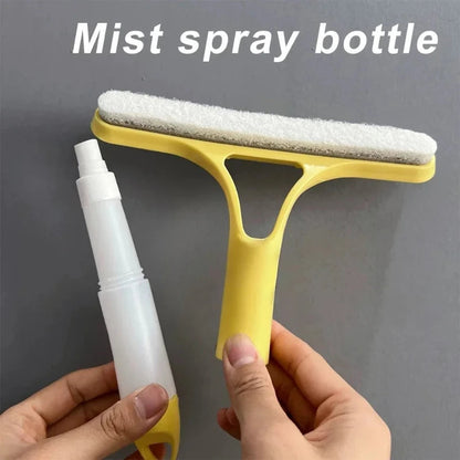 3-in-1 Window Cleaner: Spray + Scrub + Squeegee for Home & Car✨
