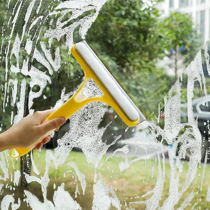 3-in-1 Window Cleaner: Spray + Scrub + Squeegee for Home & Car✨