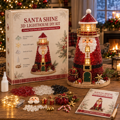✨Light‑Up Christmas Character Lighthouse | Complete DIY Craft Kit For Holiday Decor.