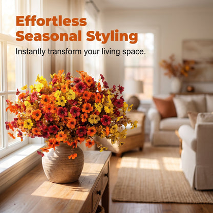 🧡🍂Last Day50% OFF —Artificial Autumn Violet Silk Flower Bouquet