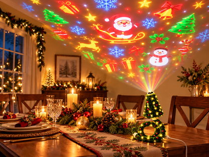 Plug and Play Hd USB Christmas Tree Projector with 6 Festive Scenes
