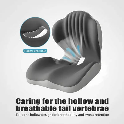 Ergonomic Memory Foam Seat Cushion with Lumbar & Back