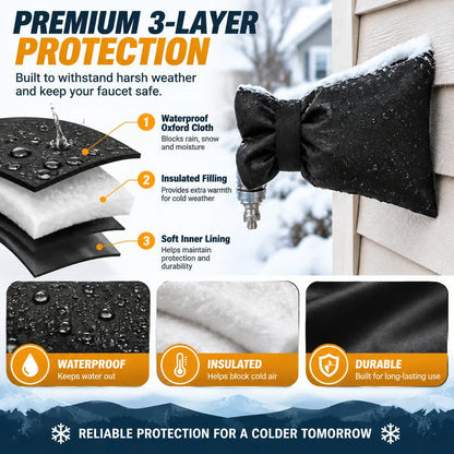 🔥Black Friday Deal❄️ Outdoor Faucet Cover | Winter Freeze Protection Insulated Spigot Protector