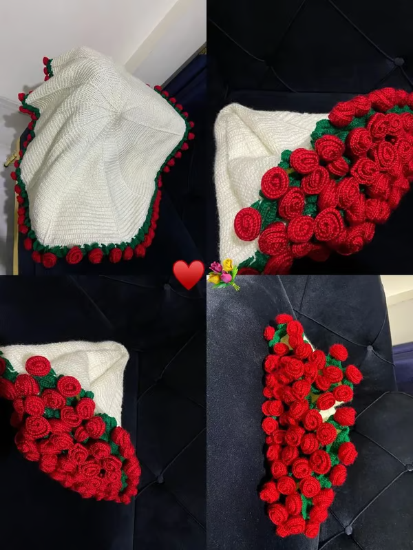 🔥Flash Sale 49% OFF - Premium Rose/Sunflower Bouquet Blanket