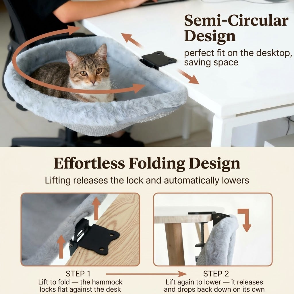 Florenzs®: Foldable Under-Table Hammock for Pets