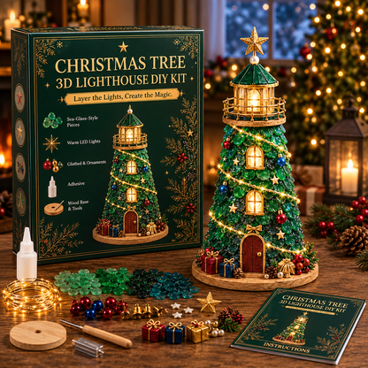 ✨Light‑Up Christmas Character Lighthouse | Complete DIY Craft Kit For Holiday Decor.