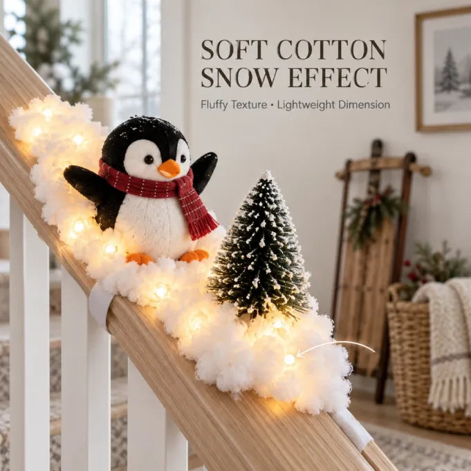 🎁 Christmas Best Seller – Adorable Lighted Penguin Staircase Decor 50% OFF 🐧💡